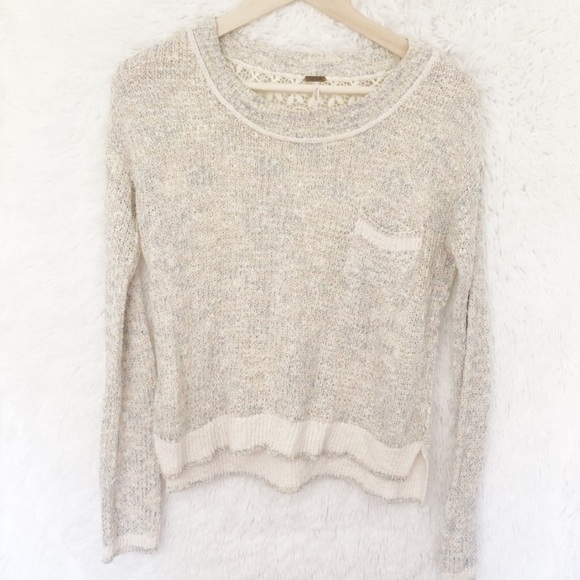 Free People Sweaters - {Free People} Crochet Knit Sweater